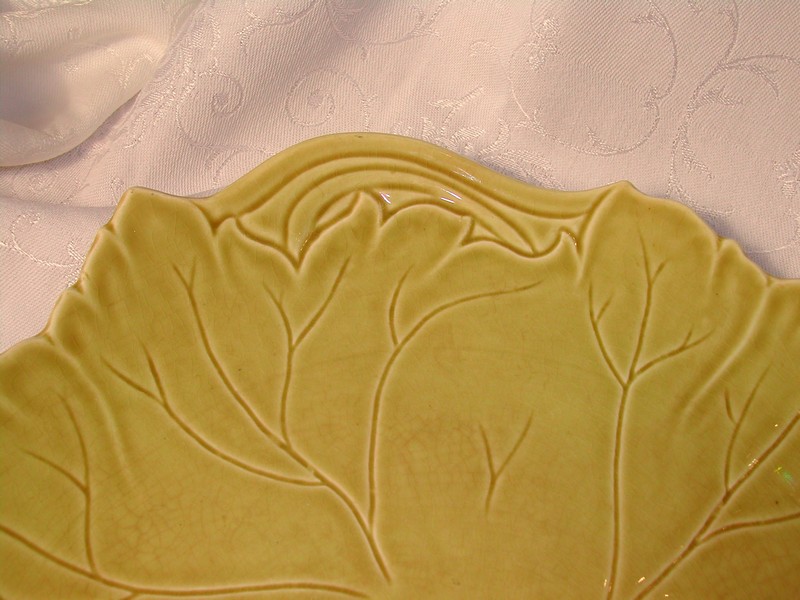 Vintage Large Woodfield Steubenville Leaf Platter