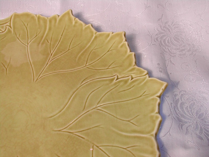 Vintage Large Woodfield Steubenville Leaf Platter