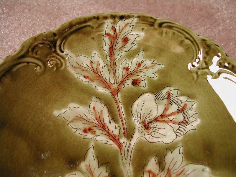 Vintage Imperial Bonn Majolica Branch Plate