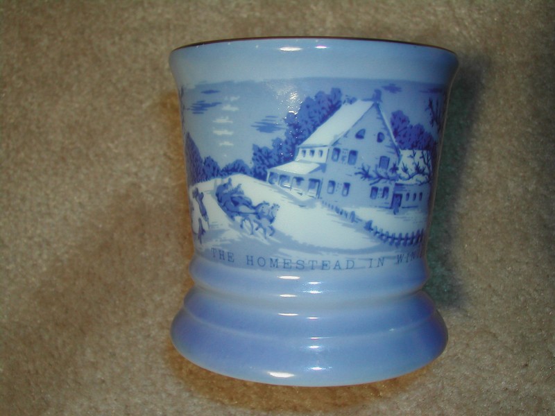 Vintage Currier & Ives Shaving Mug