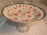 Lefton Chintz Roses Comport/Compote Gold Trim