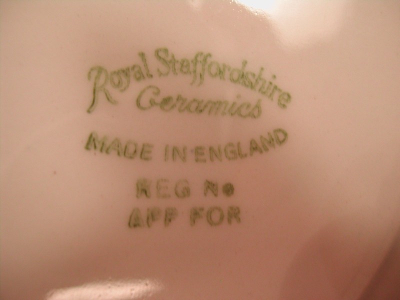 Royal Staffordshire England Red & White Transfer Ware Calendar P