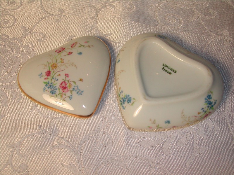 Heart Shaped Trinket Limoges France