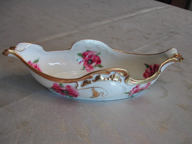 Jean Pouyat Hand Painted Limoges, France Porcelain Gravy